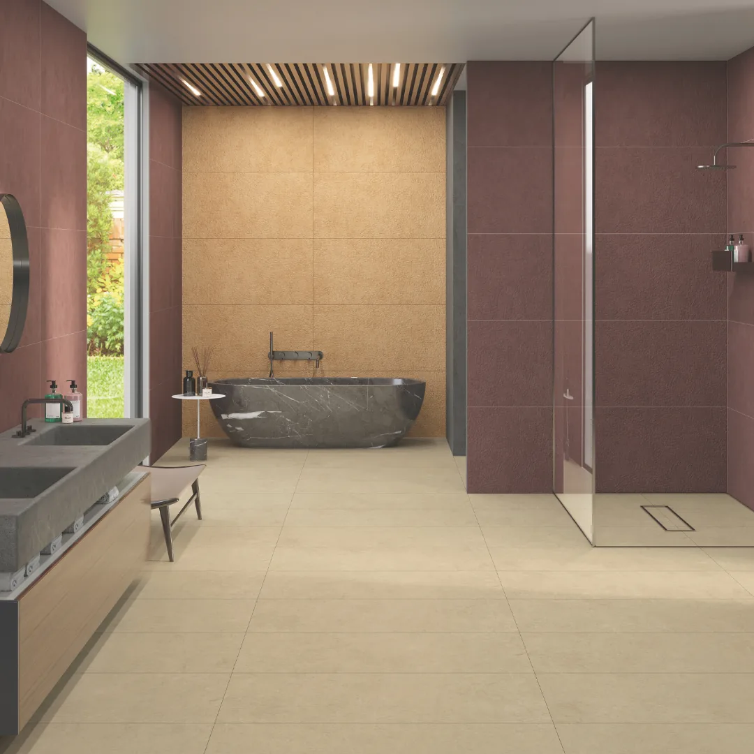 Exotica Neutral Bianco & Crema, plain wall tile for bathroom